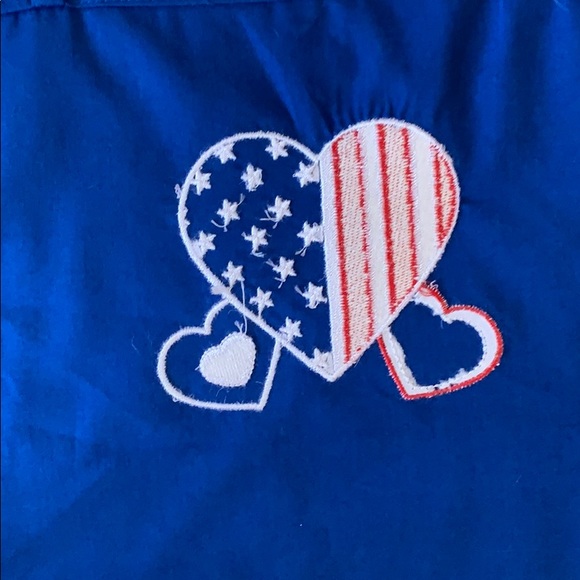 NWOT Collections ETC. Hearts & Flags Apron Sz Lrg - Picture 11 of 11